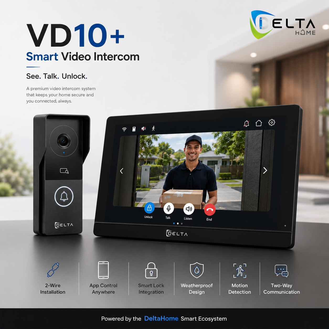 VD10+ Video Door Lock Phone with Display